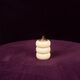 Tommaso Barbi Cream Speckled Ceramic and Brass Table Lighter 1970