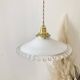 Pendant lamp, portable lamp, old opaline