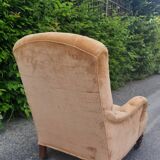 Large faauteuil crapaud  capitonnés