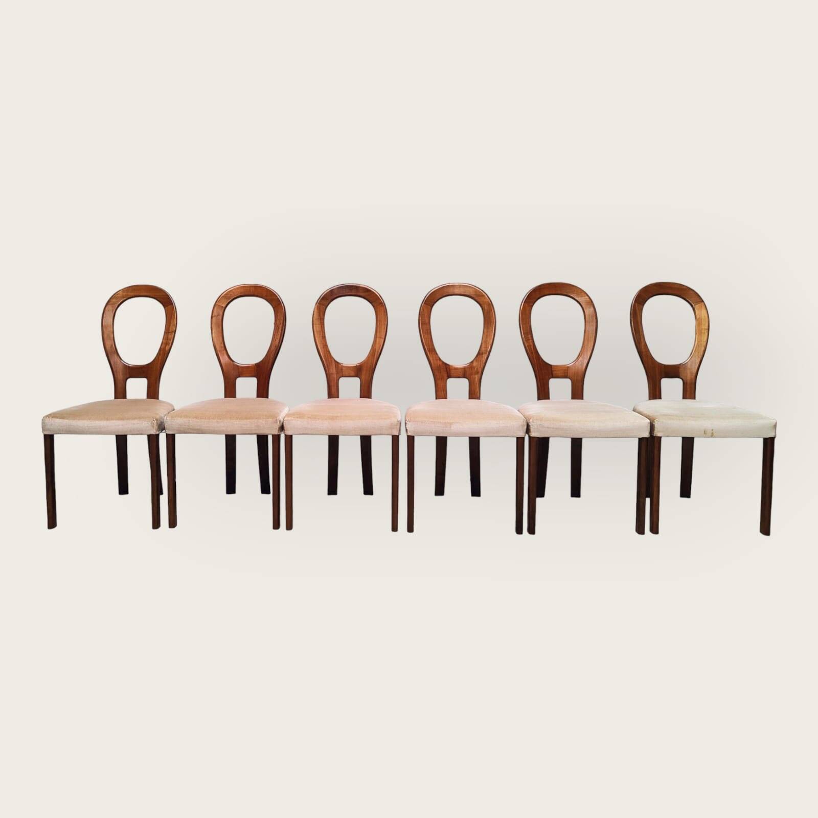 Zes Mid Century eettafel stoelen