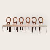 Zes Mid Century eettafel stoelen
