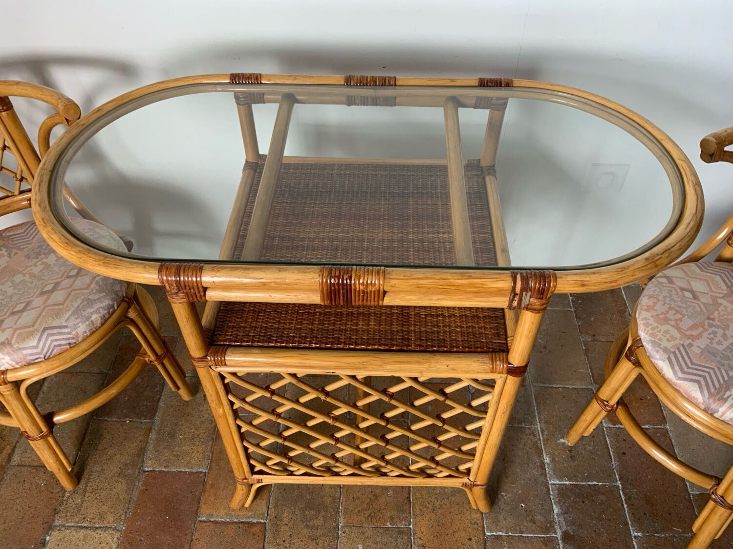 Rattan table and chairs set