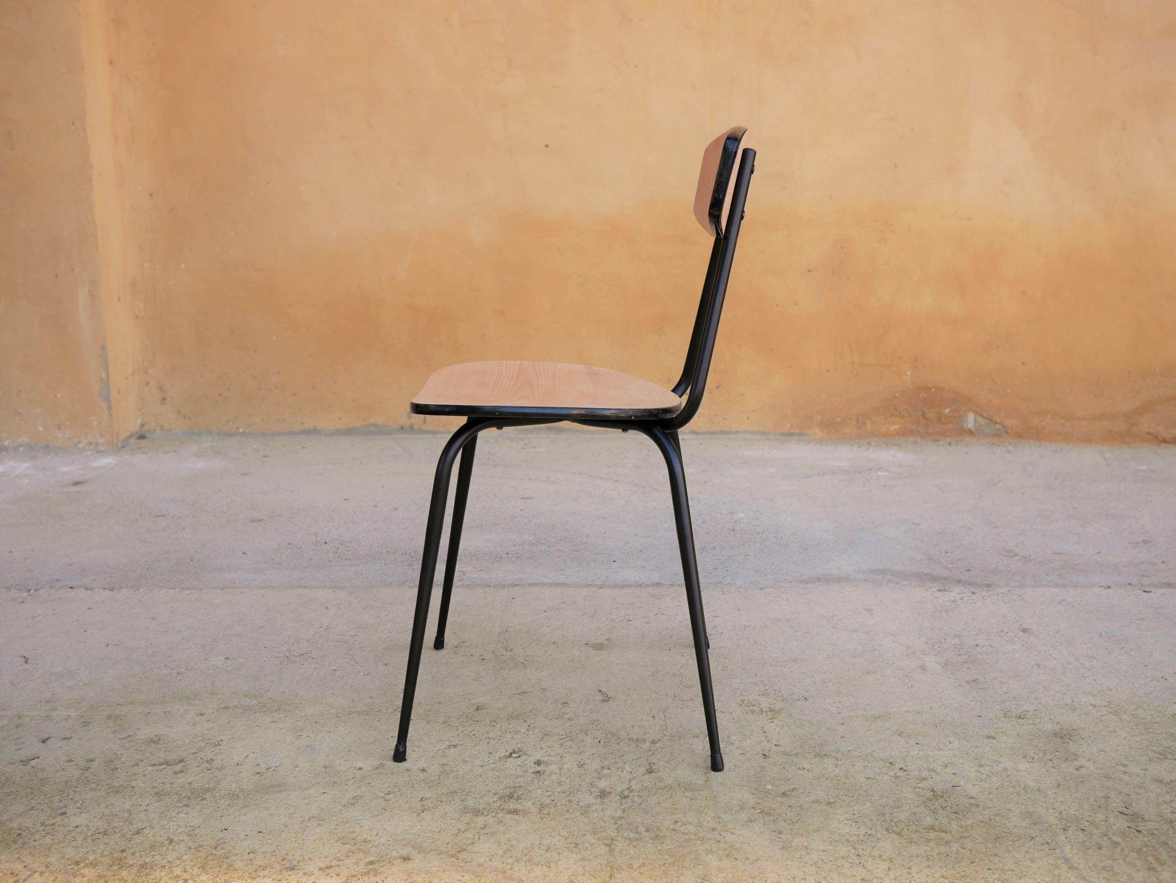 Vintage black metal chair