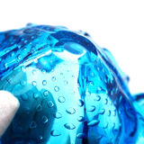 Murano Sculptural Bowl — "Bullicante" Aquamarine Blue — 1950