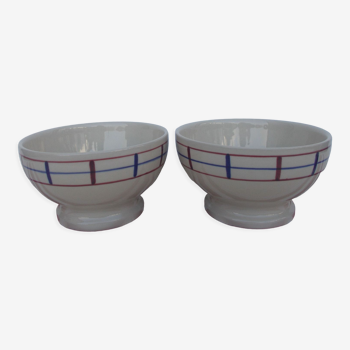 Set of 2 Basque stoneware bowls