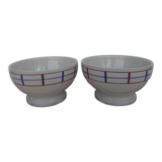 Set of 2 Basque stoneware bowls