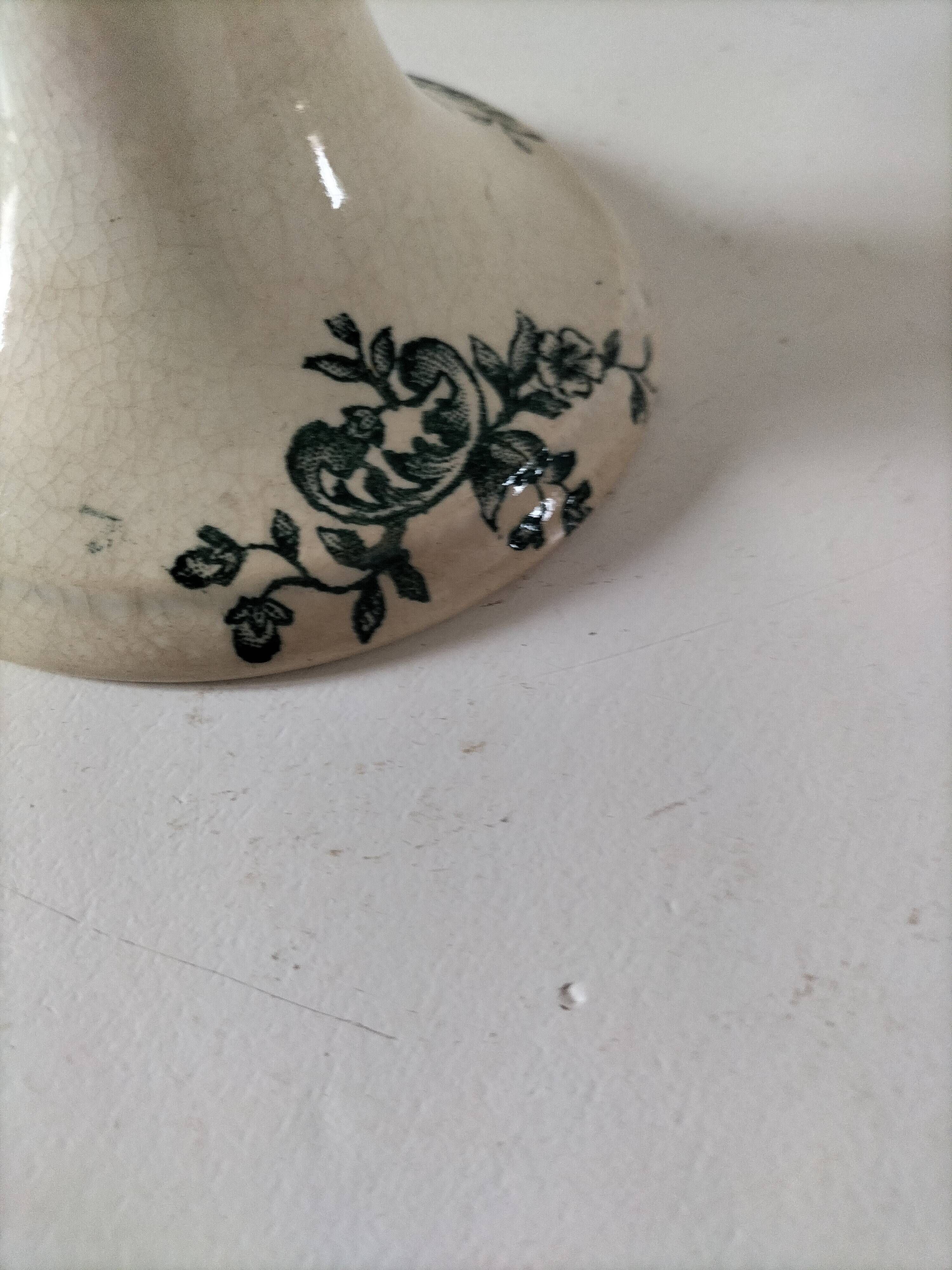 Fine earthenware bowl on a pedestal base – Grigny factory, circa 1830–1860