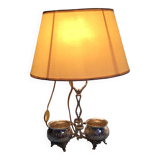 Lampe serviteur huile vinaigre argent
