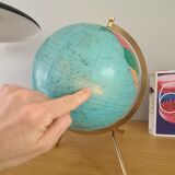 Luminous globe Taride 1960- glass world map