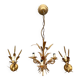 Chandelier and Pair of Wheat Sheaf Wall Lights