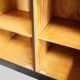 Buffet brutaliste en bois noir ébonisé