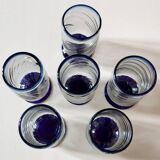 6 Mexican handicraft orangeade glasses