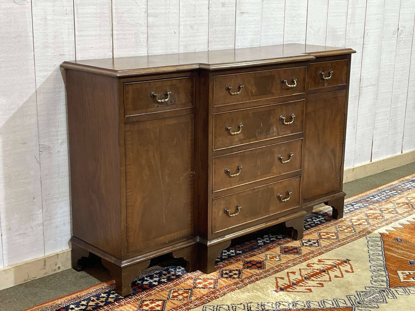 1950s English mahogany sideboard