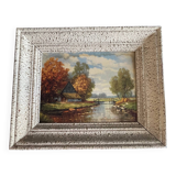 Tableau: oil on hardboard - landscape