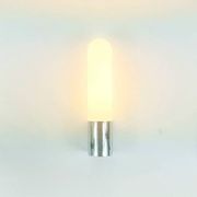 Set of 3 Mid Century Opaline Glass & Chrome Wall Lights from Limburg, 1970s