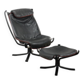 Viking armchair by Poltrona Frau, vintage leather, Italy, 1980s.