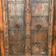 Ancienne Armoire penderie du Rajasthan - bois exotique, réalisée à partir de porte indienne antique
