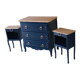 Louis XV style chest of drawers and bedside tables set