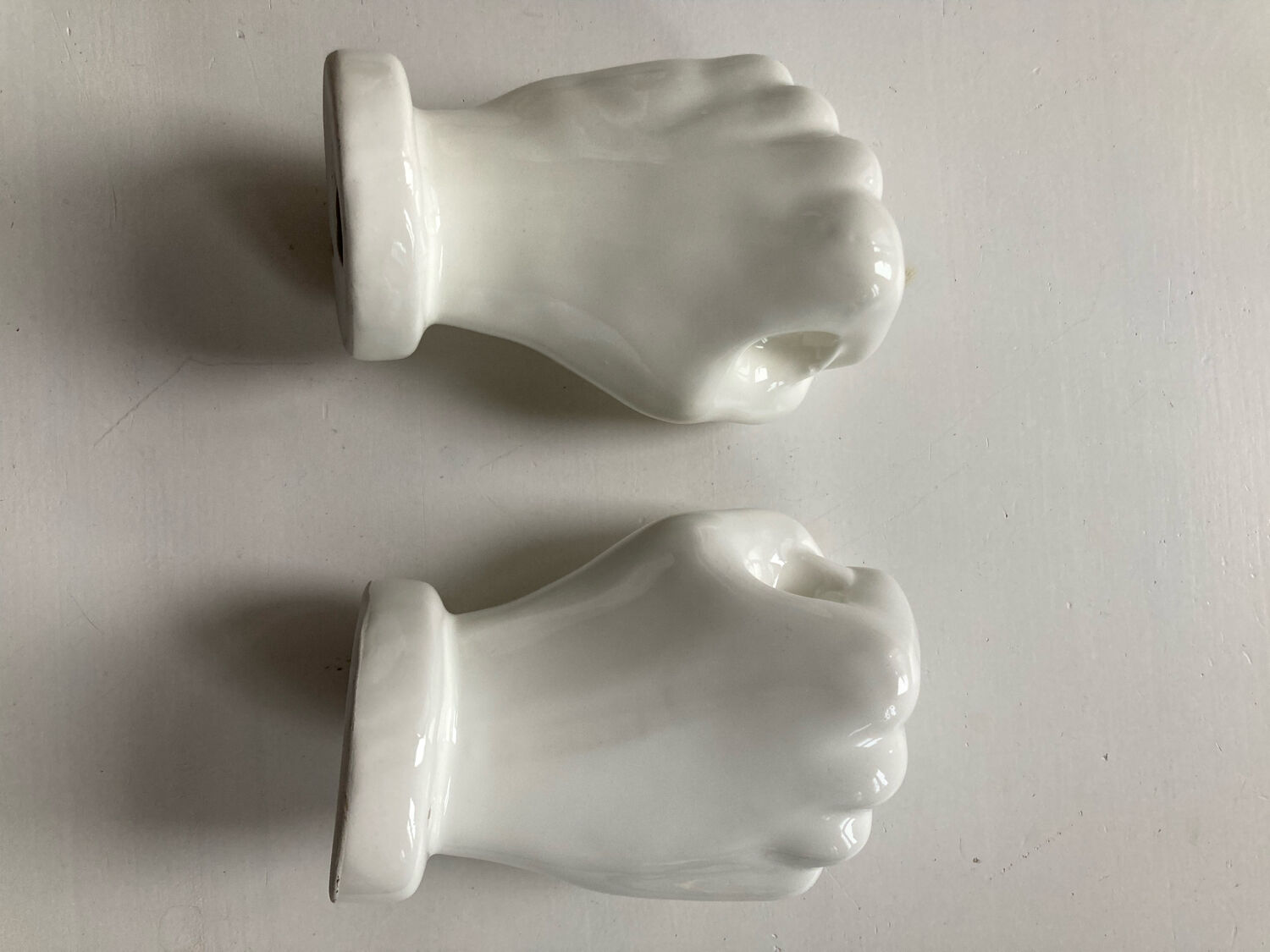 Vintage ceramic hand pair