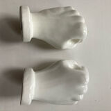 Vintage ceramic hand pair