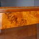 Vintage dressing table with burl veneer, large mirror and storage cabinets