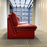 Nicoletti Salotti - 2-seater red leather sofa
