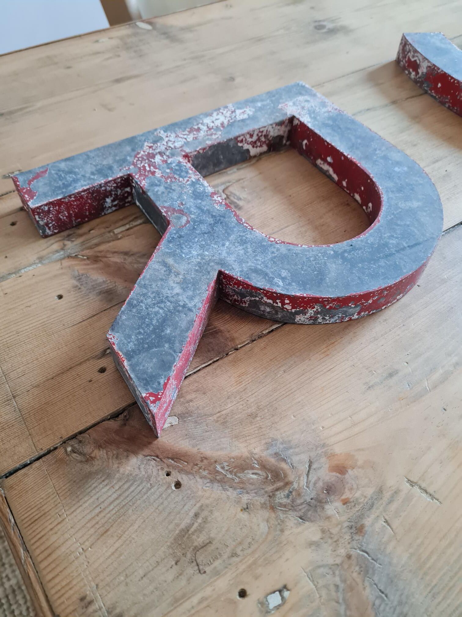 Vintage antique sign letter