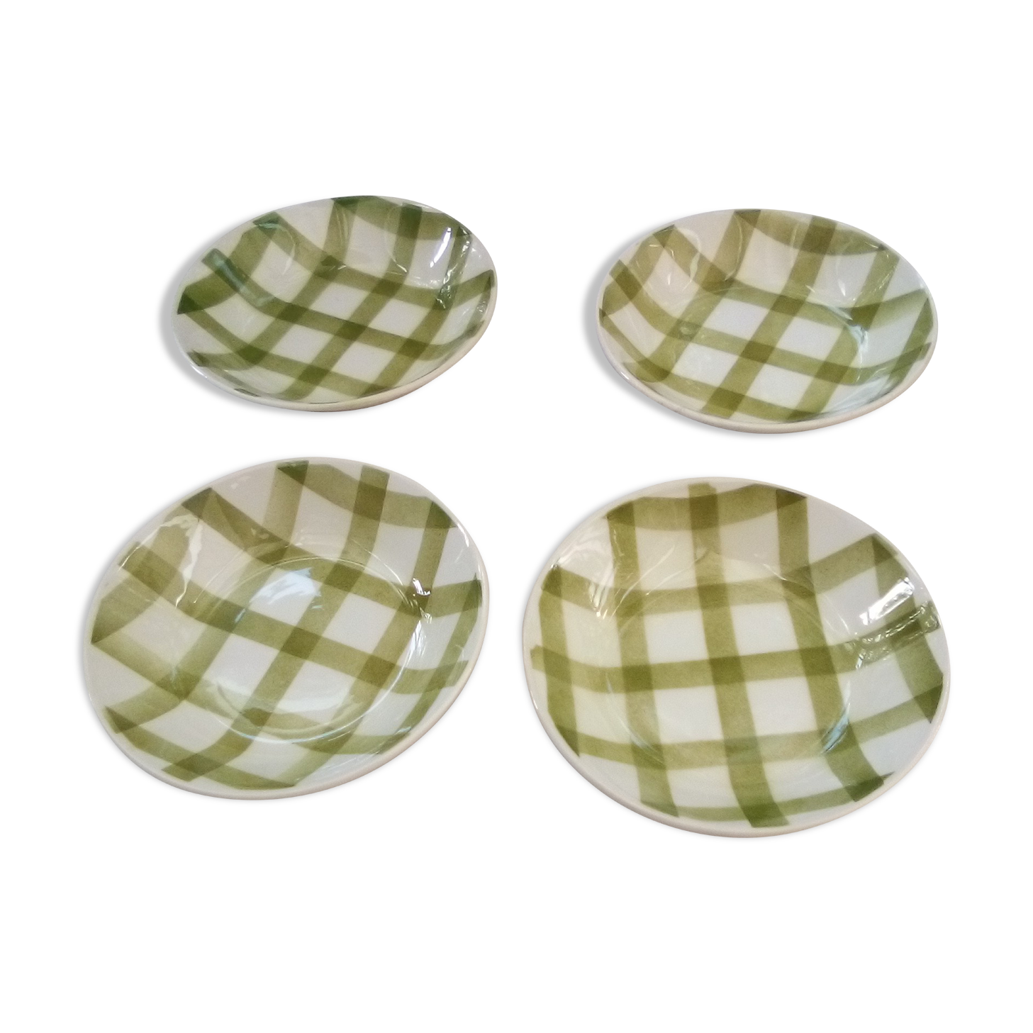 4 Assiettes creuses calotte moulin des loups