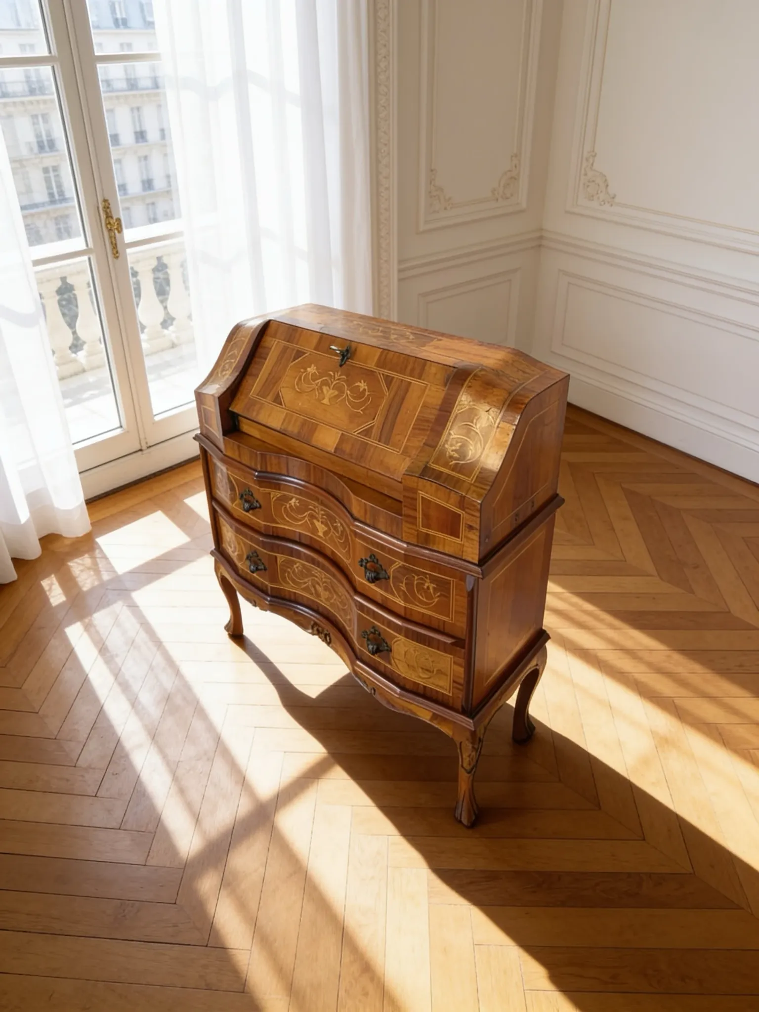 Venetian wood bureau/secretaire made in Italy in th