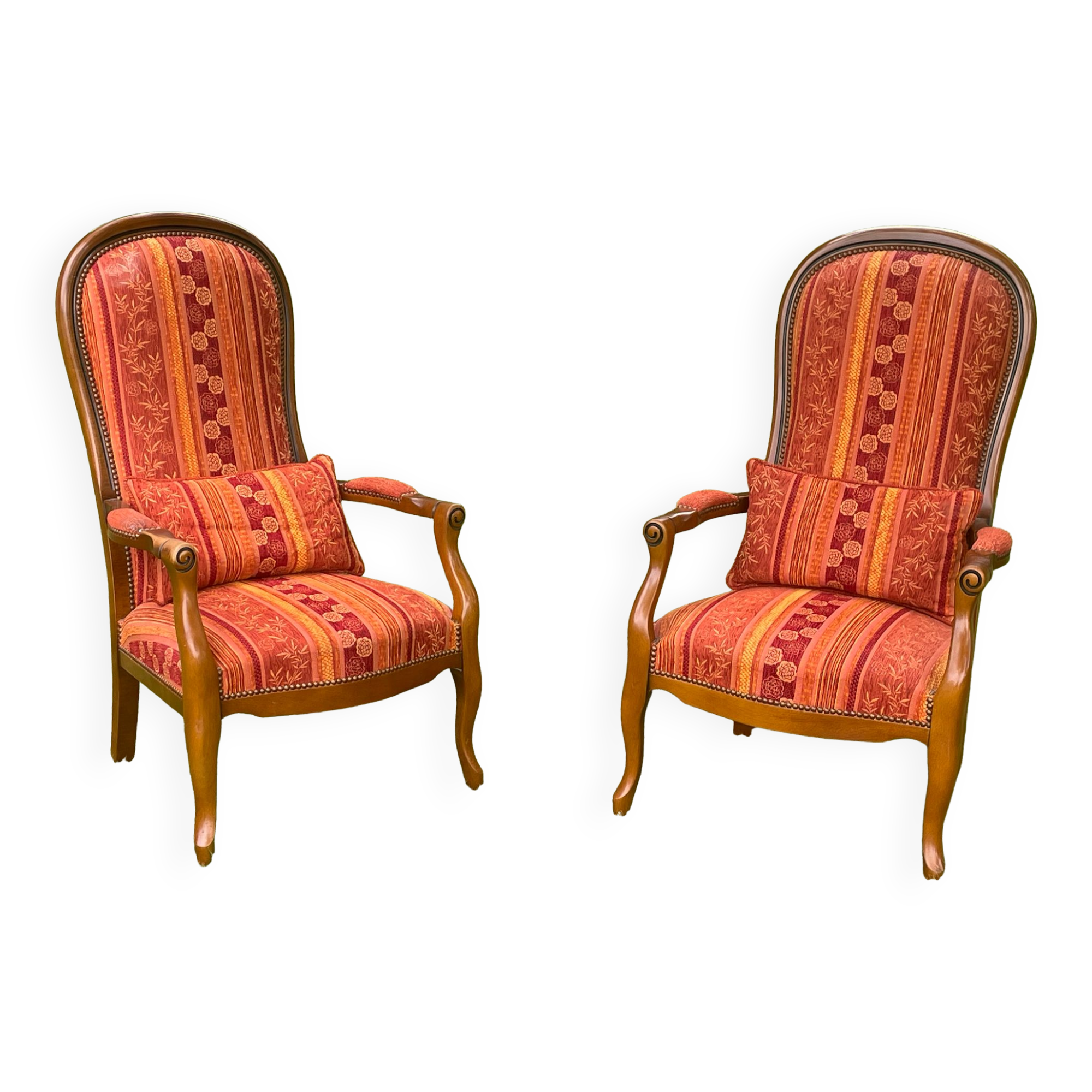 Pair of Voltaire armchairs