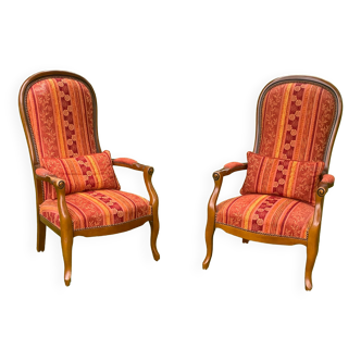 Pair of voltaire armchairs