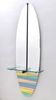 Postmodern Oval Wall-Mounted Entryway Mirror and Console Table with Glass T
