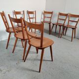 8 vintage bistro chairs 60s