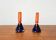 Vintage art glass candle holders, set of 2