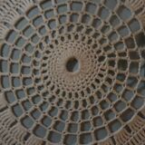 Hand-crocheted cushion