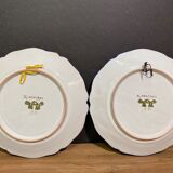 Pair of Nevers earthenware plates signed Georges