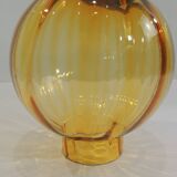 Slanted/Vintage Amber Glass Vase