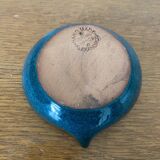 Vide poche Ancien Céramique Bleu Forme Cœur