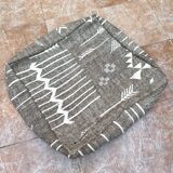 Handmade Berber Kilim Pouf, Floor Cushion