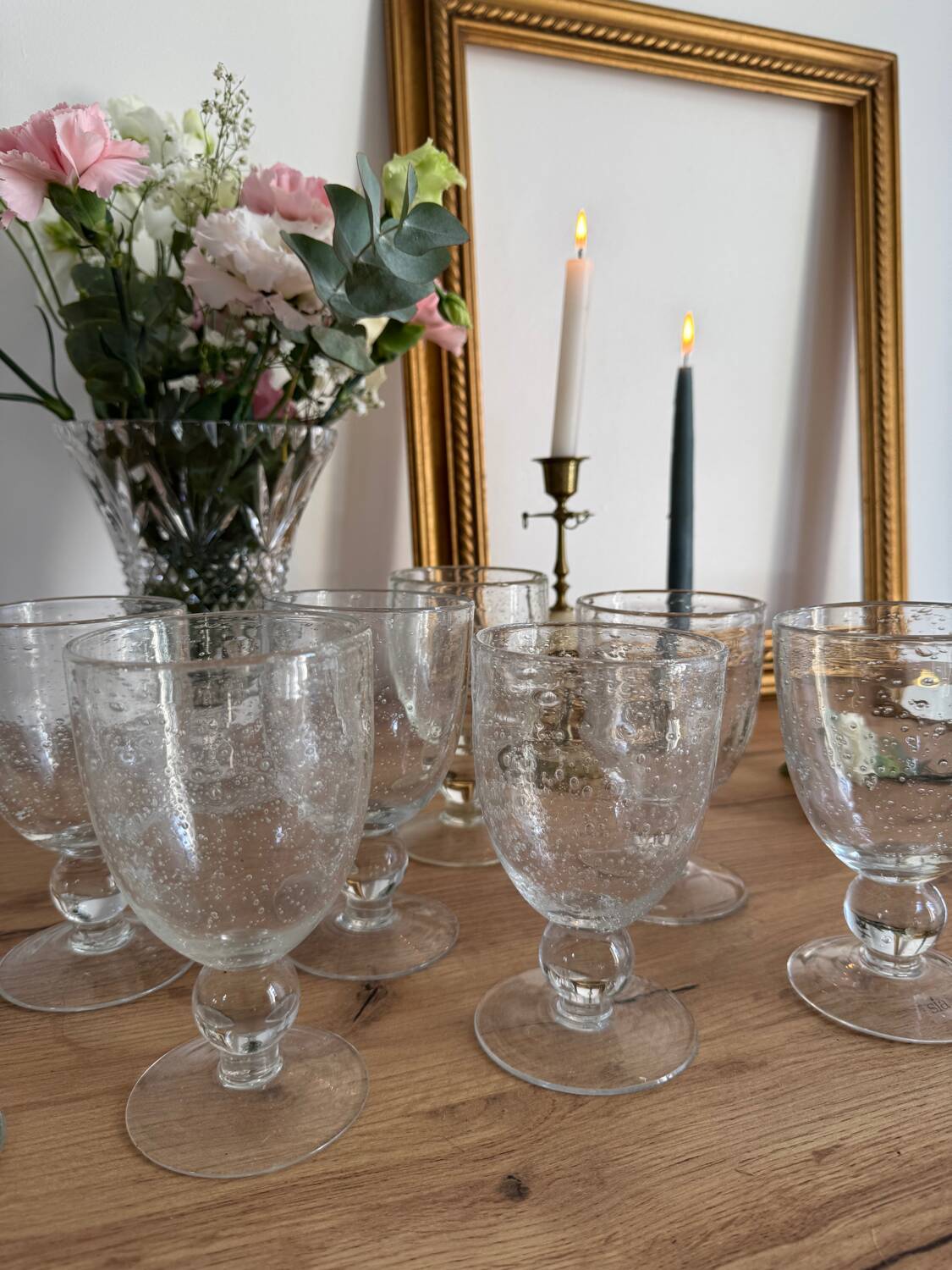 Set of 8 glasses in Biot