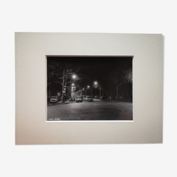 Photograph 18x24cm - Black and white silver print - Avenue Hoche - 1950s-1960s