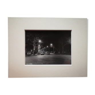 Photographie 18x24cm - Tirage argentique noir et blanc - Avenue Hoche - Années 1950-1960