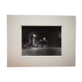 Photograph 18x24cm - Black and white silver print - Avenue Hoche - 1950s-1960s