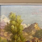 Reyne-marin de pyerne (20th century), landscape of veynes, oil on panel