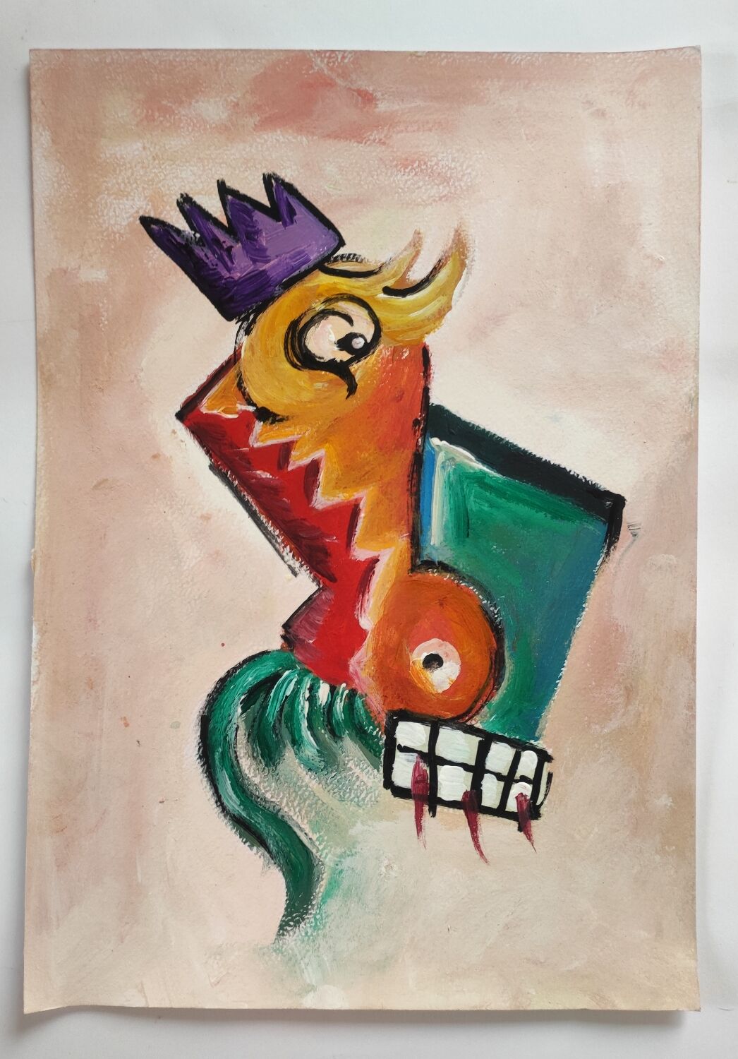 Expressionist acrylic painting