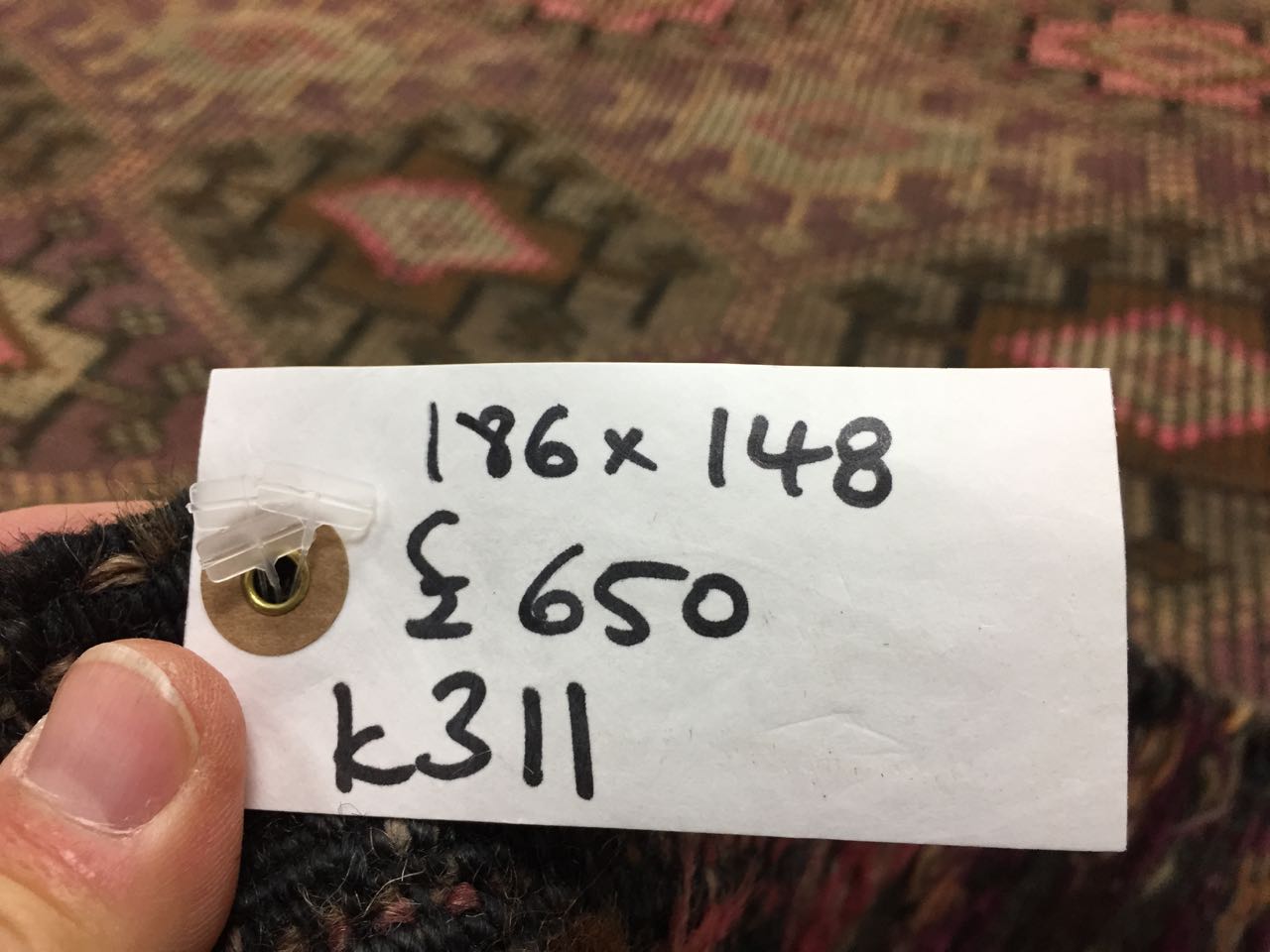 Turkish Kilim Rug 186x148cm