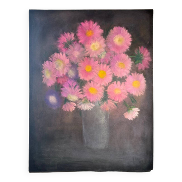 Still life with carnations, signed and dated 1970