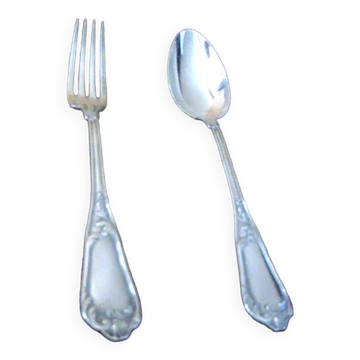 couvert en métal argenté christofle 19 éme siécle monogrammé