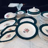 Service de table ancien  porcelaine faience Salins 54 pièces
