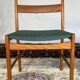 Set of 4 vintage Danish wood and wool chairs by Sax, Denmark 1960s